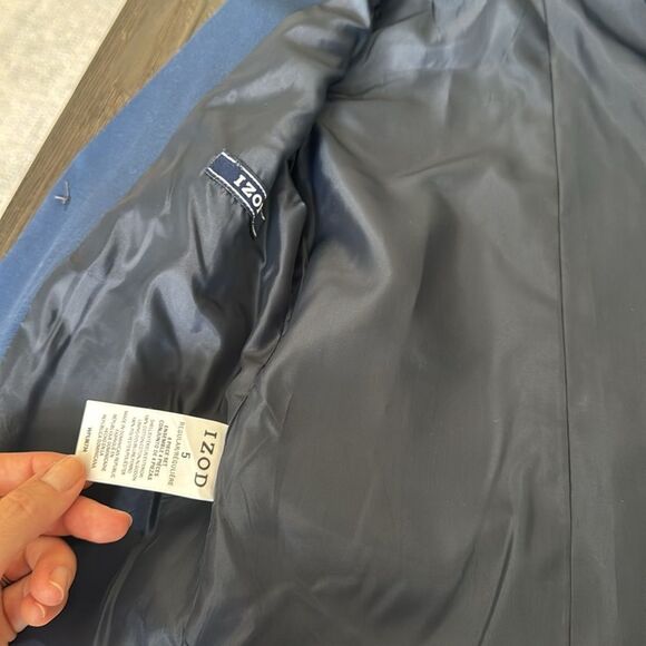 Izod Boys Navy Blue Blazer, Size 5, Classic Formal Jacket for Weddings - Picture 3 of 4